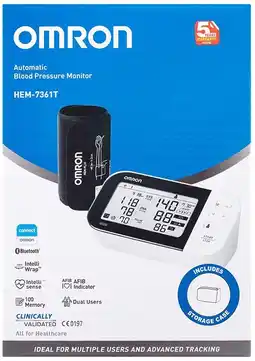 Omron HEM7361T Advanced + AFIB Blood Pressure Monitor