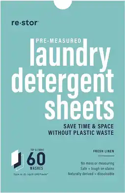 healthylife Restor Laundry Detergent Sheets Fresh Linen 60 Pack offer