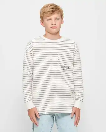 Target Oversize Long Sleeve Striped Top offer