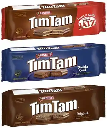 Coles Arnott's Tim Tam Biscuits 165g-200g offer