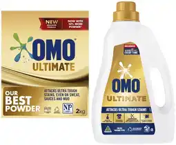 Coles Omo Ultimate Laundry Liquid 2 Litre or Powder 2kg offer