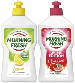 Coles Morning Fresh Dishwashing Liquid 400mL offer