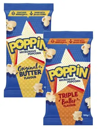 Coles Poppin Microwave Popcorn 85g-100g offer