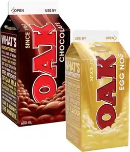 Coles Oak Flavoured Milk 600mL offer