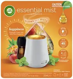 Coles Air Wick Essential Mist Diffuser 20mL offer
