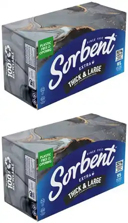 Coles Sorbent 2-Ply Extra Thick & Large Facial Tissues 95 Pack offer
