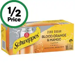 Woolworths Schweppes Infused Mineral Water Cans 10 x 375ml offer