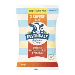 Woolworths Devondale Block or Grated Cheese 550-625g offer