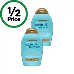 Woolworths OGX Extra Strength Shampoo or Conditioner 385ml offer