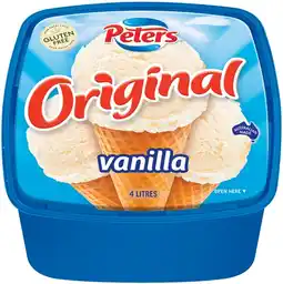 IGA Peters Original Vanilla or Neapolitan Ice Cream 4 Litre offer