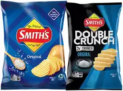 IGA Smith's Crinkle Cut or Double Crunch Chips 150‑170g Selected Varieties offer