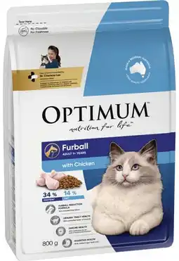 IGA Optimum Dry Cat Food 800g Selected Varieties offer