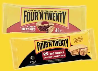 IGA Four N’Twenty Meat Pies 4 Pack Selected Varieties offer