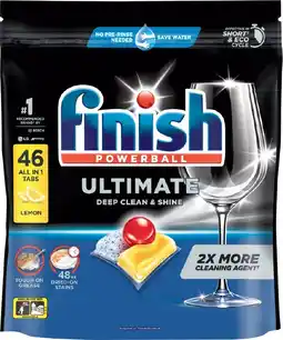 IGA Finish Ultimate Dishwashing Tablets Lemon 46 Pack offer