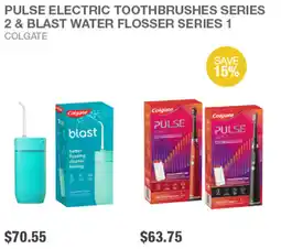 Henry Schein PULSE ELECTRIC TOOTHBRUSHES SERIES 2 & BLAST WATER FLOSSER SERIES 1 COLGATE offer