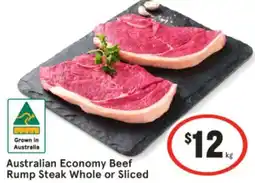 IGA Australian Economy Beef Rump Steak Whole or Sliced offer