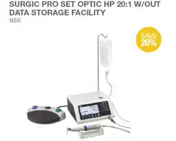 Henry Schein SURGIC PRO SET OPTIC HP 20:1 W/OUT DATA STORAGE FACILITY offer