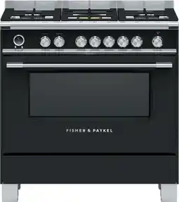 Designer Appliances Fisher & Paykel 90cm Dual Fuel Pyrolytic Self-Cleaning Freestanding Cooker offer