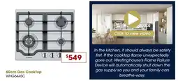 Designer Appliances 60cm Gas Cooktop offer
