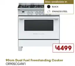 Designer Appliances 90cm Dual Fuel Freestanding Cooker offer