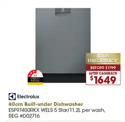Designer Appliances 60cm Built-under Dishwasher offer