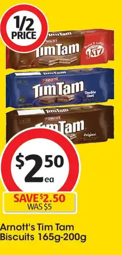 Coles Arnott's Tim Tam Biscuits 165g-200g offer