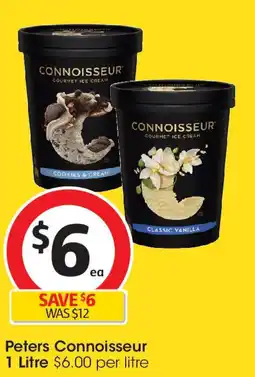 Coles Peters Connoisseur 1 Litre offer