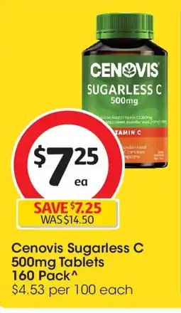 Coles Cenovis Sugarless C offer