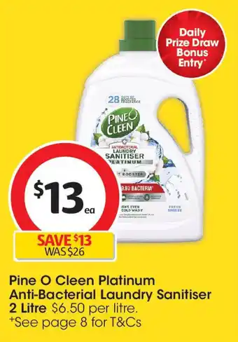 Coles Pine O Cleen Platinum Anti-Bacterial Laundry Sanitiser offer