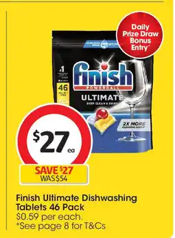 Coles Finish Ultimate Dishwashing offer
