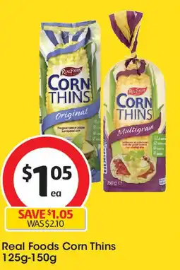 Coles Real Foods Corn Thins 125g-150g offer