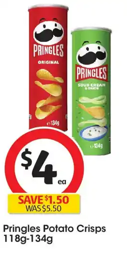 Coles Pringles Potato Crisps 118g-134g offer