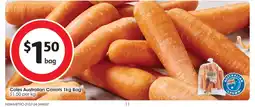 Coles Coles Australian Carrots 1kg Bag offer