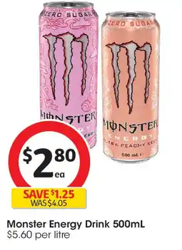 Coles Monster Energy Drink 500mL offer