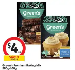 Coles Green's Premium Baking Mix 380g-630g offer