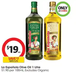 Coles La Española Olive Oil 1 Litre offer