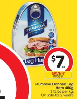 Coles Plumrose Canned Leg Ham 450g offer