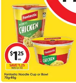 Coles Fantastic Noodle Cup or Bowl 70g-85g offer