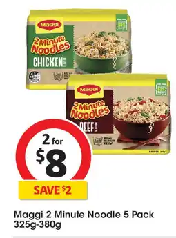 Coles Maggi 2 Minute Noodle 5 Pack offer