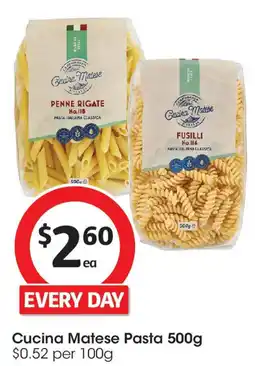 Coles Cucina Matese Pasta 500g offer