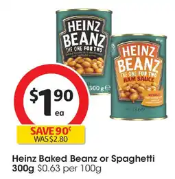 Coles Heinz Baked Beanz or Spaghetti offer