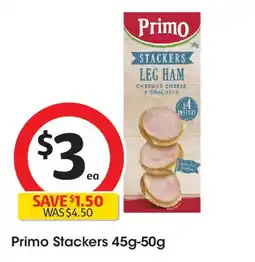 Coles Primo Stackers 45g-50g offer