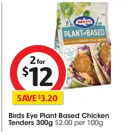 Coles Birds Eye Plant Based Chicken Tenders 300g offer