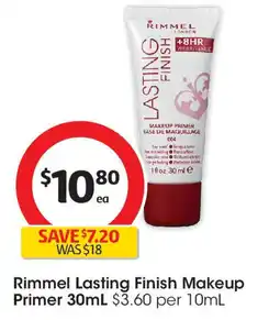 Coles Rimmel Lasting Finish Makeup Primer 30mL offer