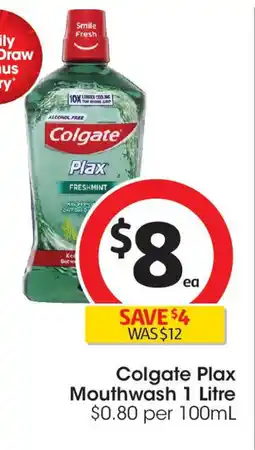 Coles Colgate Plax Mouthwash 1 Litre offer