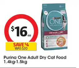 Coles Purina One Adult Dry Cat Food 1.4kg-1.5kg offer