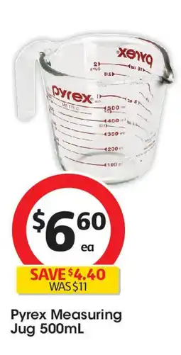 Coles Pyrex Measuring Jug 500mL offer