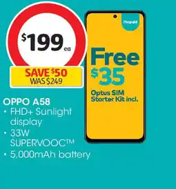 Coles OPPO A58 offer