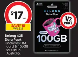 Coles Belong $35 Data Pack offer