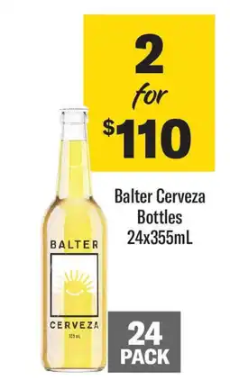 Coles Balter Cerveza Bottles 24x355mL offer
